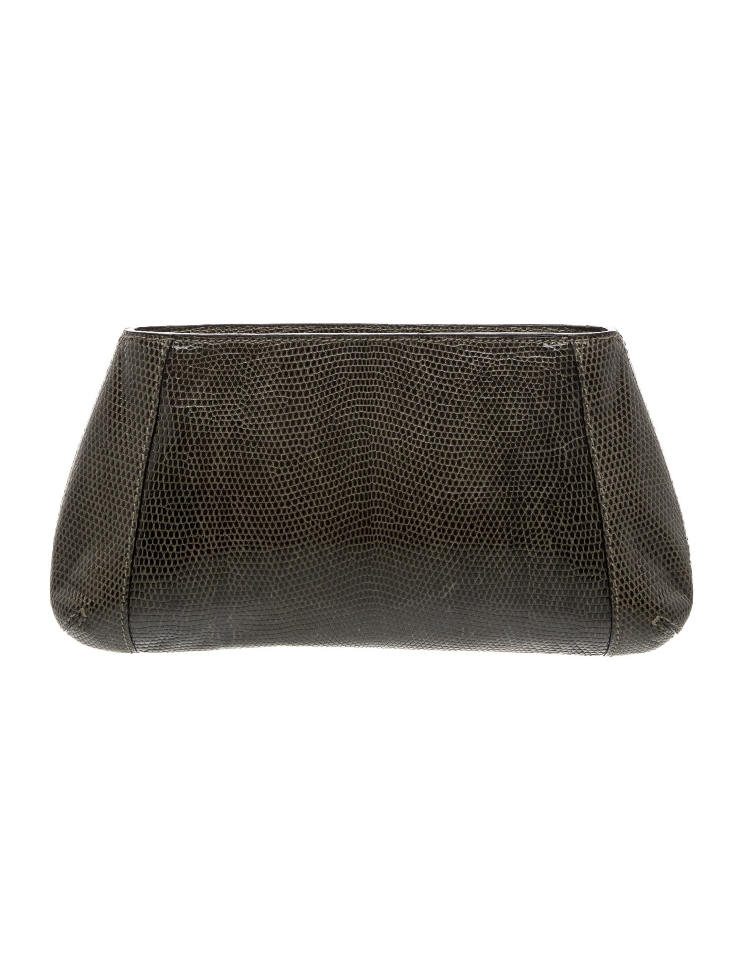Valextra Embossed Leather Clutch