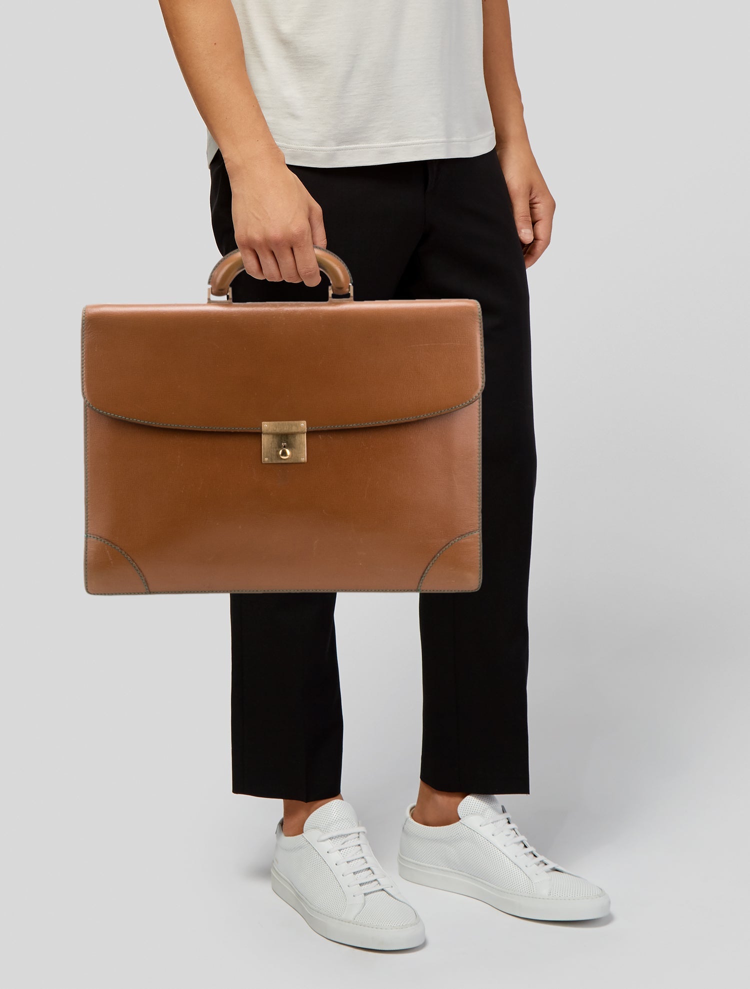 Valextra Leather Briefcase