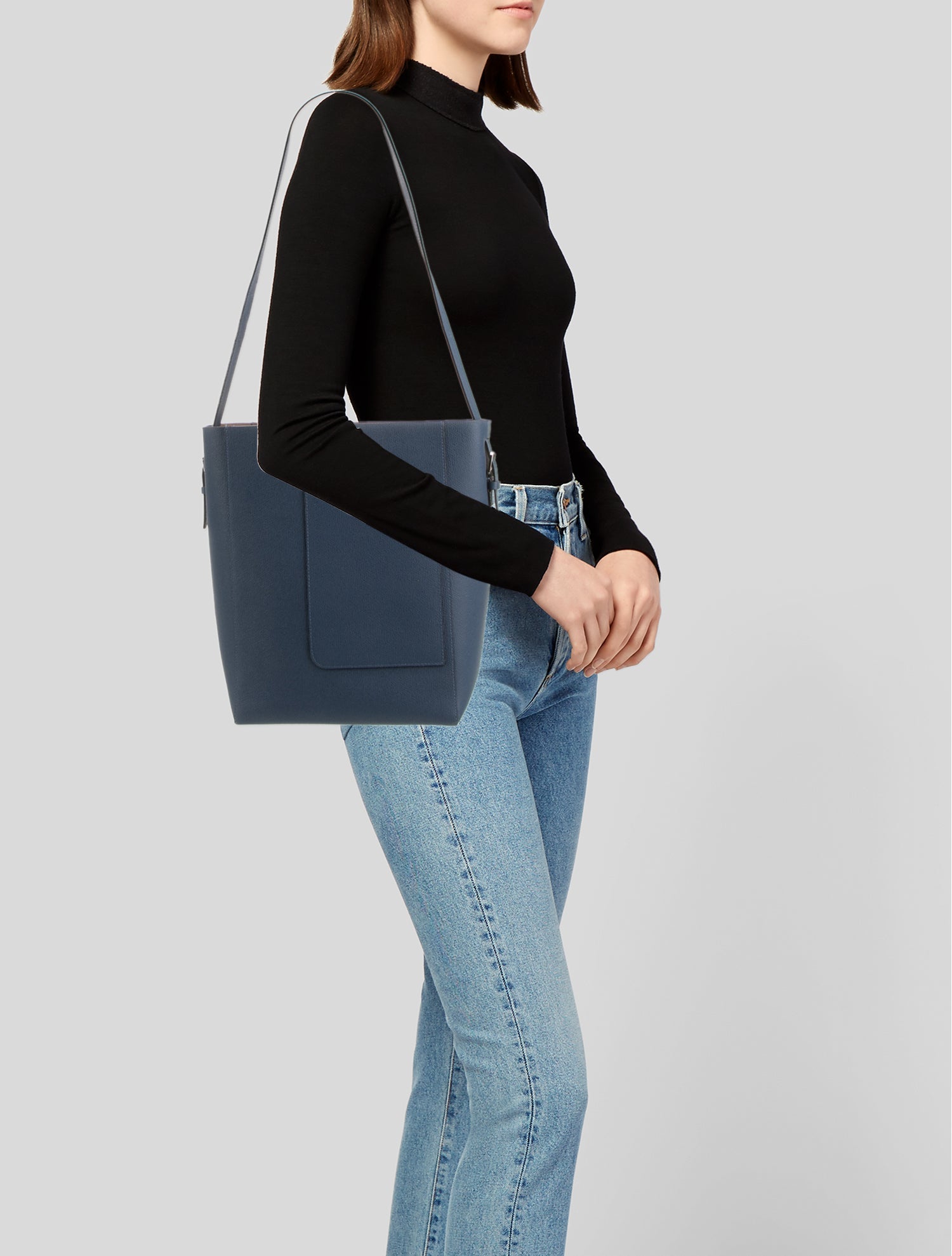 Valextra Leather Messenger Bag