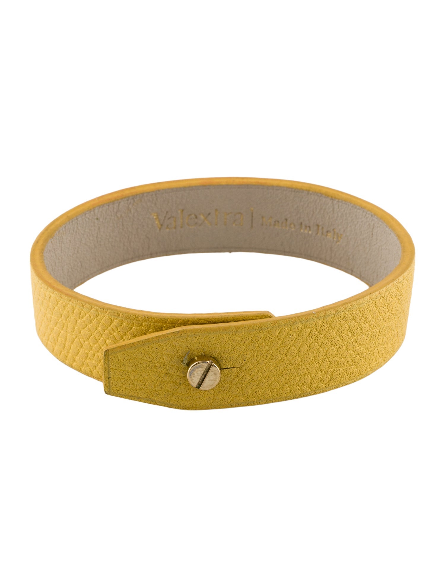 Valextra Leather Wrap Bracelet