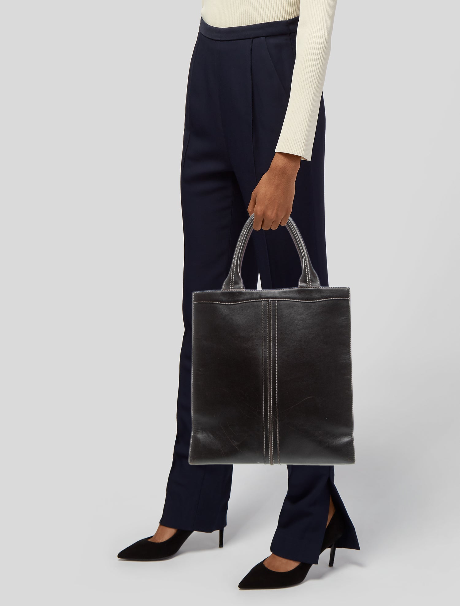 Valextra Leather Shoulder Bag