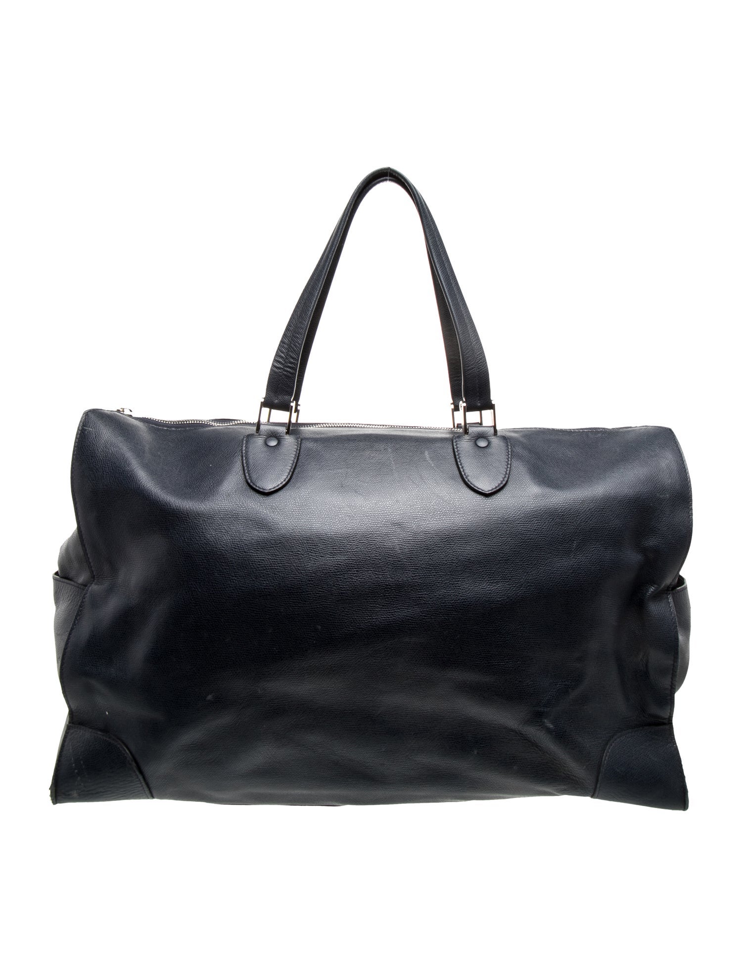 Valextra Leather Weekender Bag