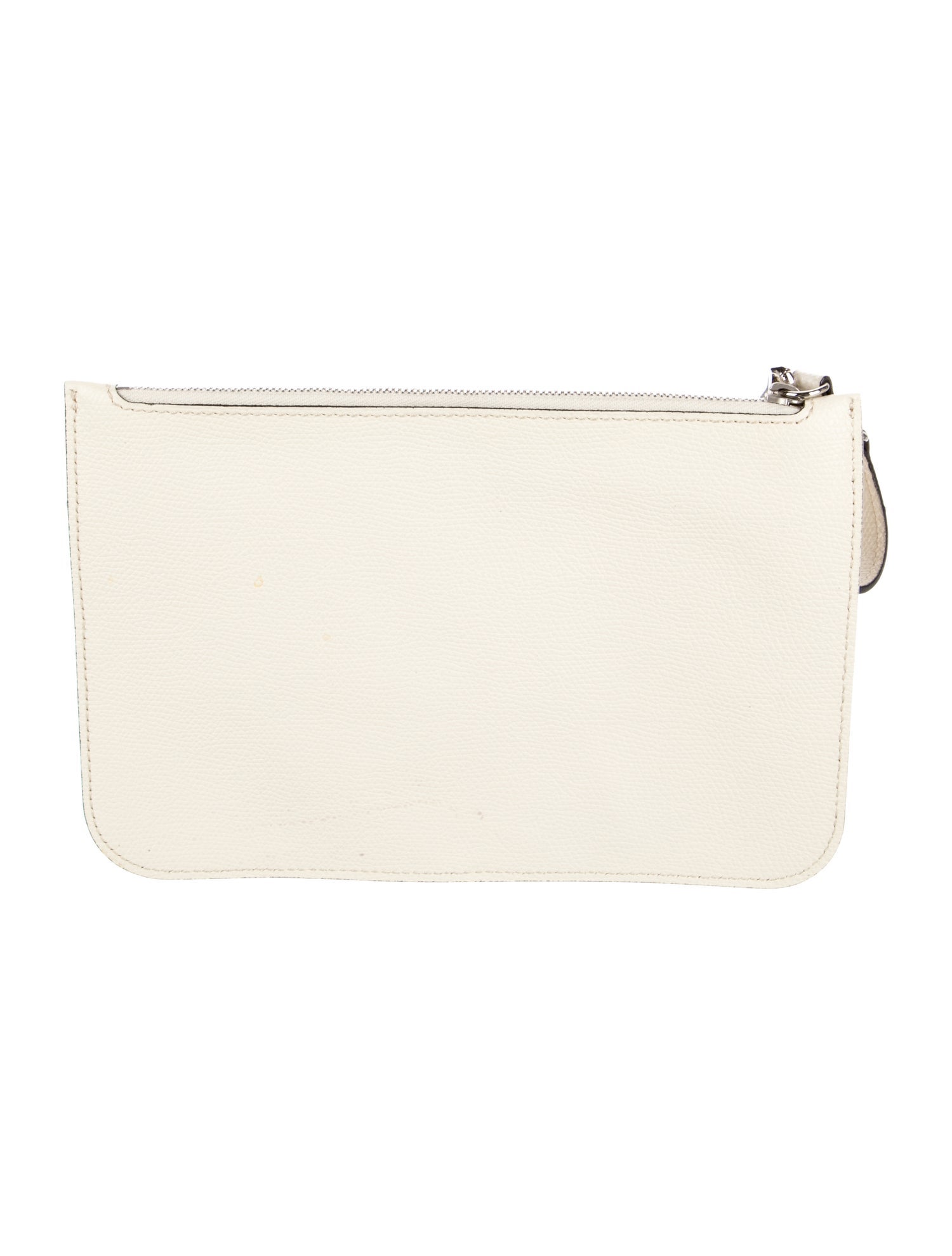 Valextra Leather Branded Pouch