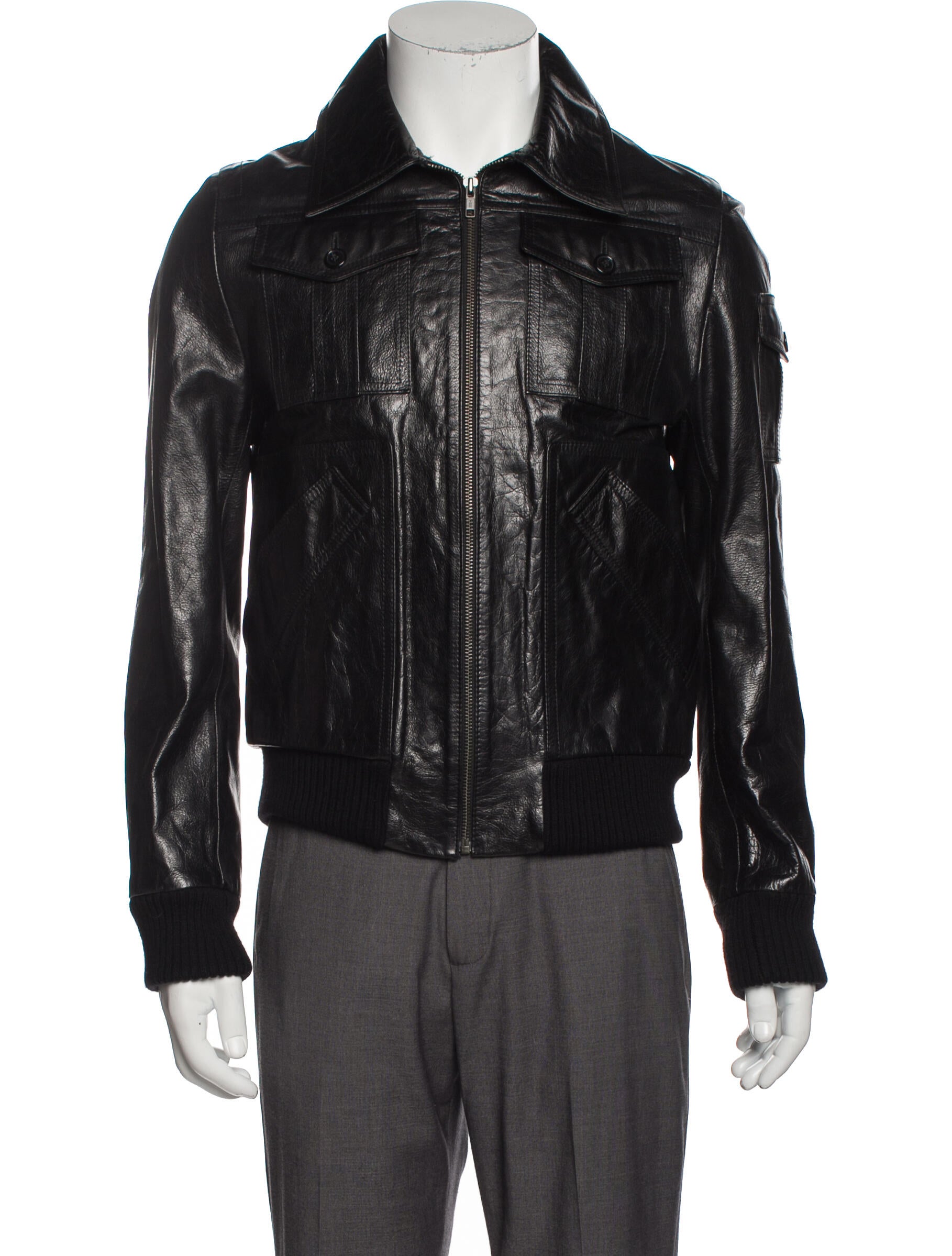 Veronique Branquinho Leather Moto Jacket - Black Outerwear