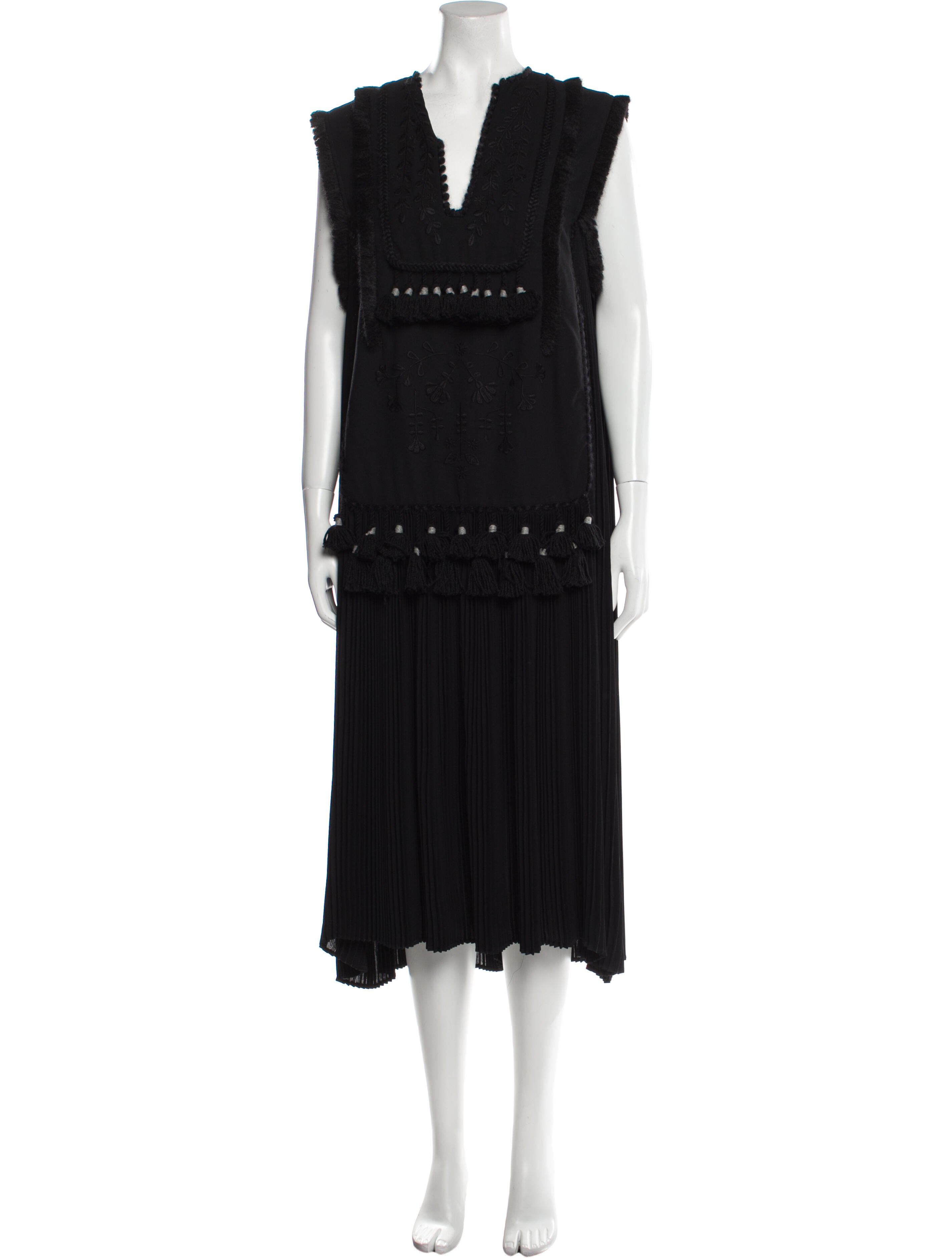 Veronique Branquinho V-Neck Long Dress