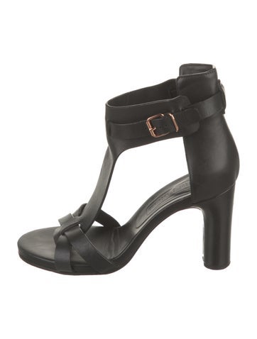 Veronique Branquinho Sandals Leather T-Strap Us8, It38 | 8
