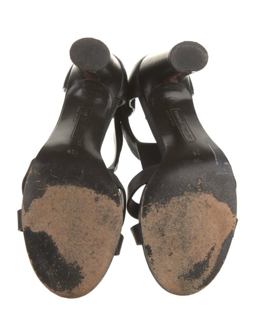 Veronique Branquinho Leather T-Strap Sandals