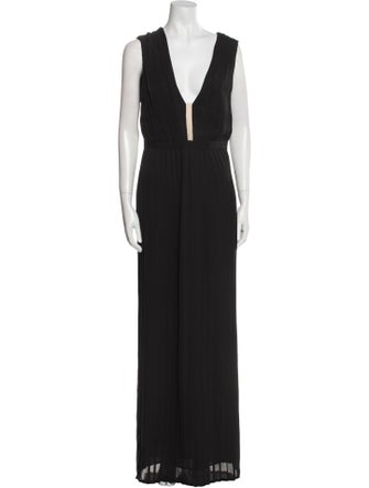 Veronique Branquinho V-Neck Long Dress