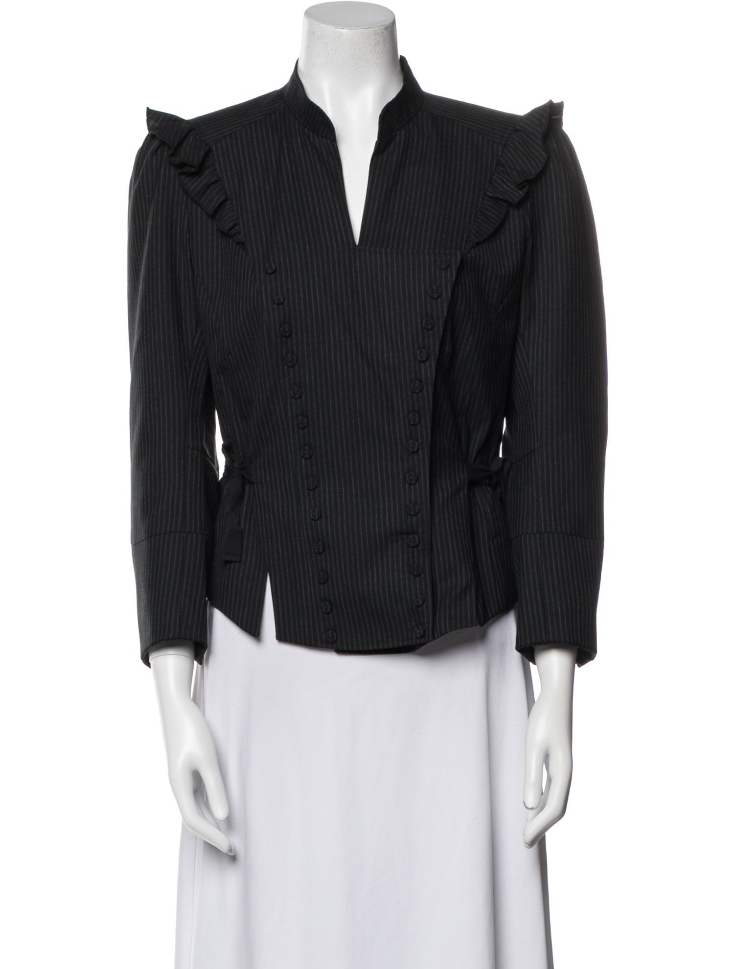 Veronique Branquinho Wool Striped Jacket