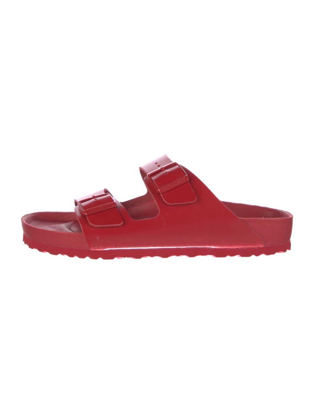 Valentino x Birkenstock Leather Slides Red Multistrap & Buckle Closure At Uppers
