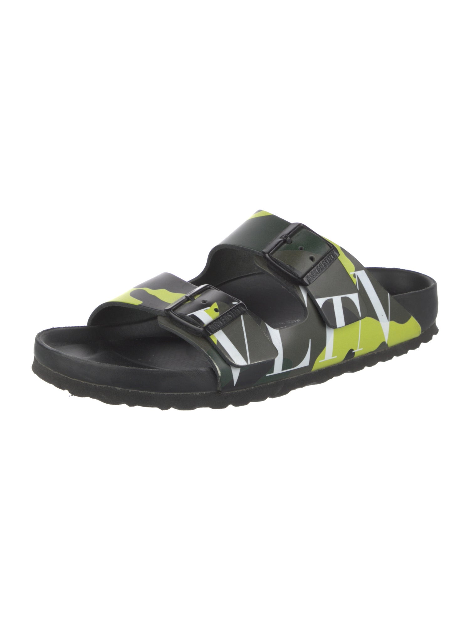 Valentino x Birkenstock Leather Printed Slides