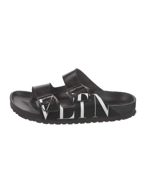Valentino x Birkenstock Leather Printed Slides