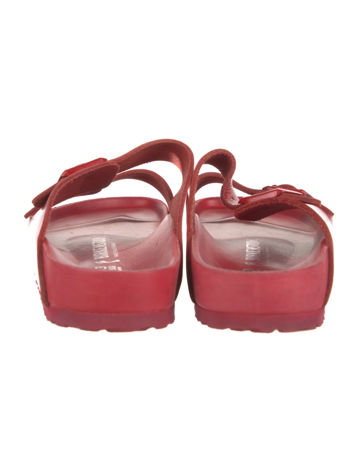 Valentino x Birkenstock Leather Slides - Red Sandals, Shoes