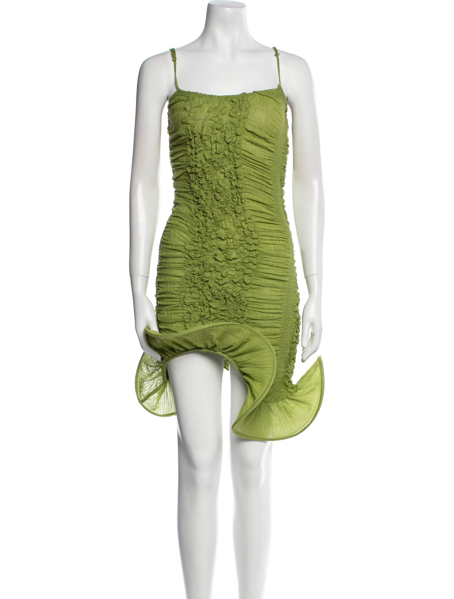 TG Botanical Square Neckline Mini Dress