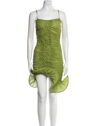 TG Botanical Square Neckline Mini Dress