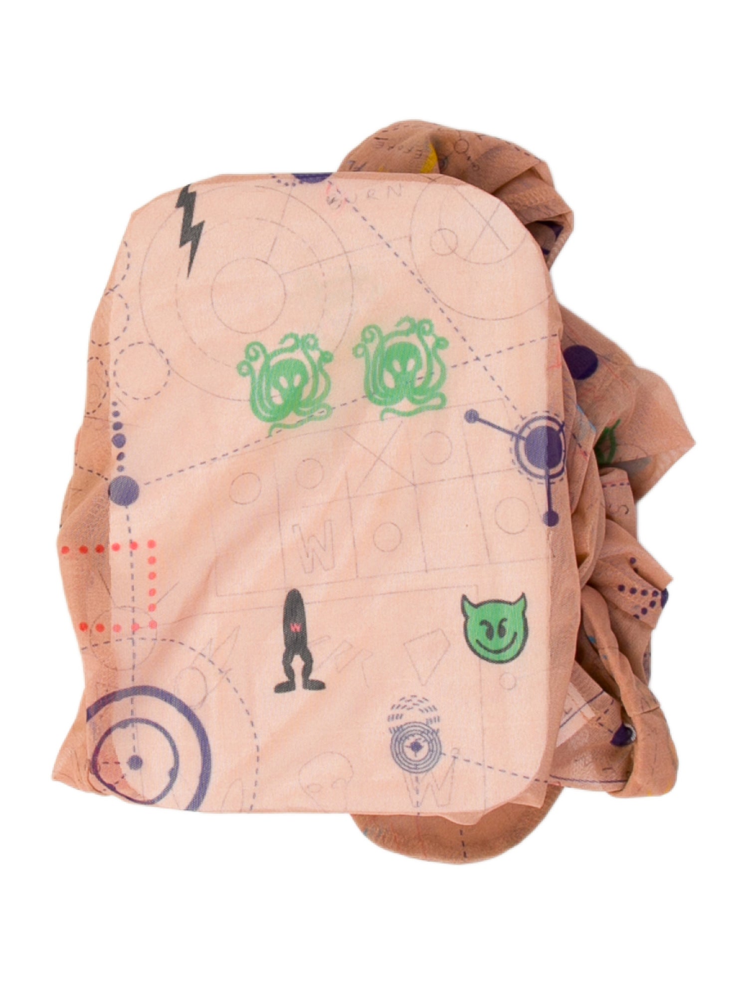 Walter Van Beirendonck Mesh Tights Featuring Colorful Illustrations