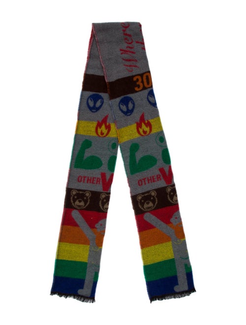 Walter Van Beirendonck Wool Printed Scarf