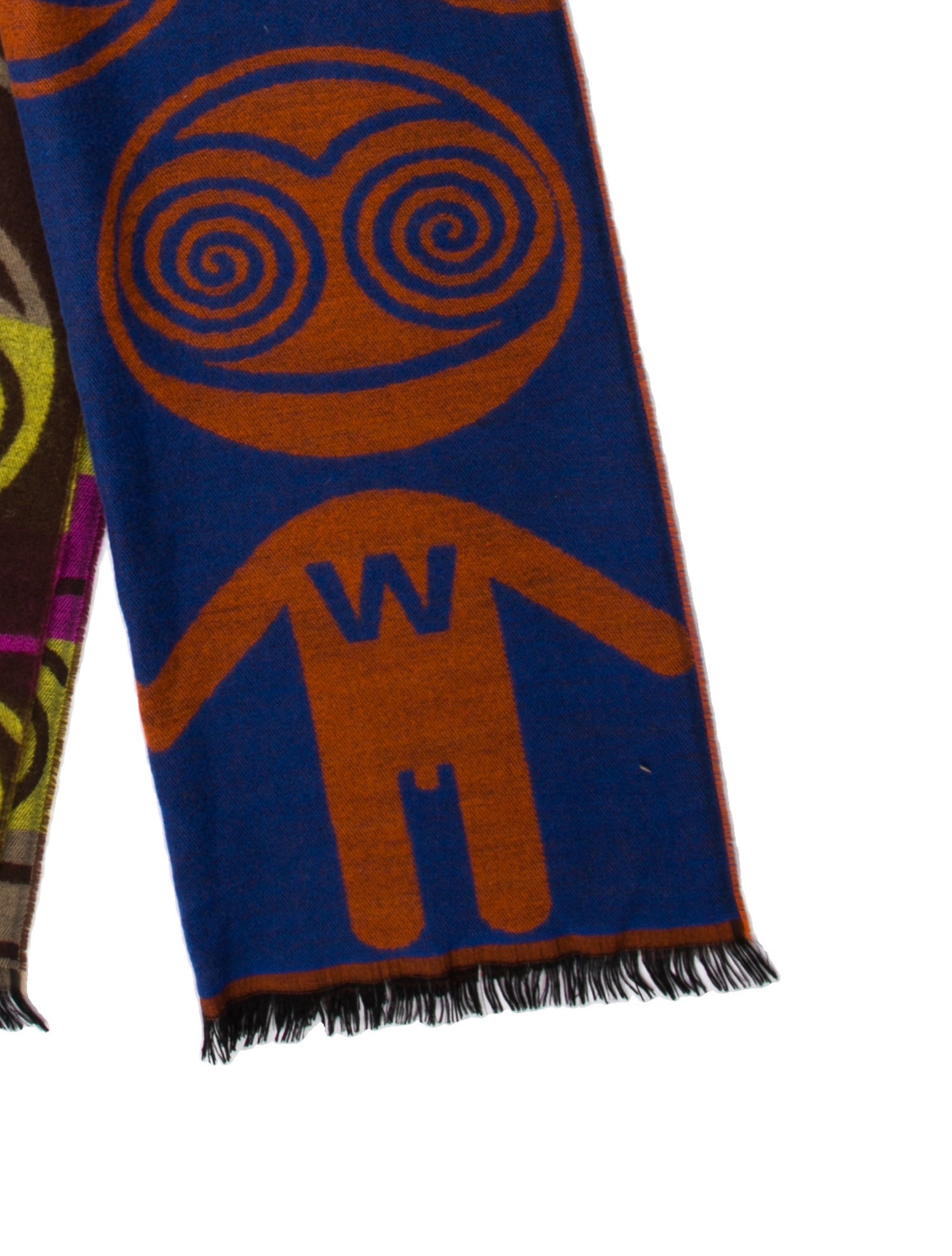 Walter Van Beirendonck Wool Printed Scarf