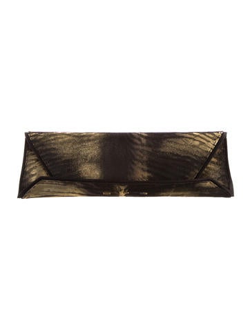 VBH Metallic Manila Clutch