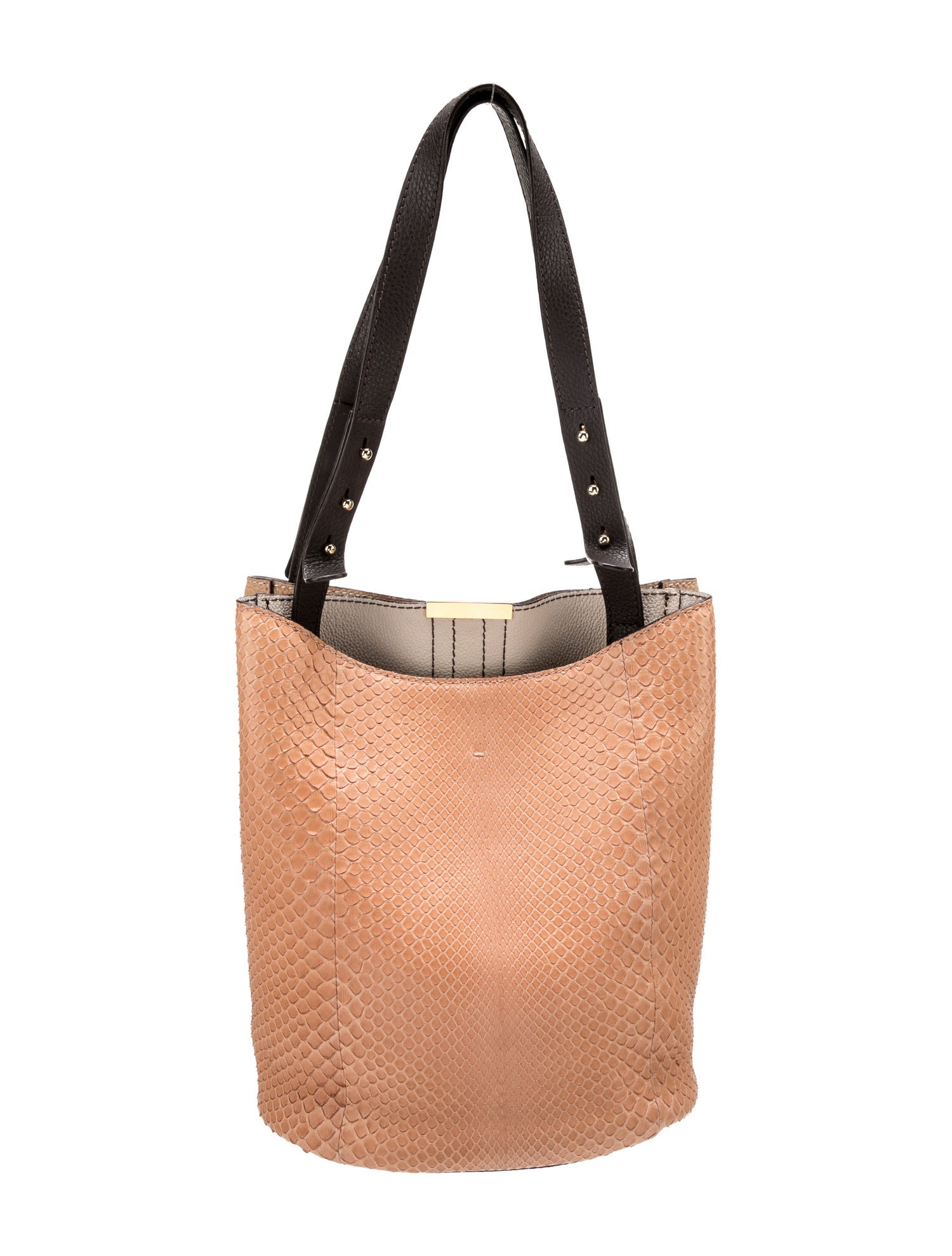 VBH Leather Trim Python Tote Bag - Neutrals Totes, Handbags - VBH22902 ...