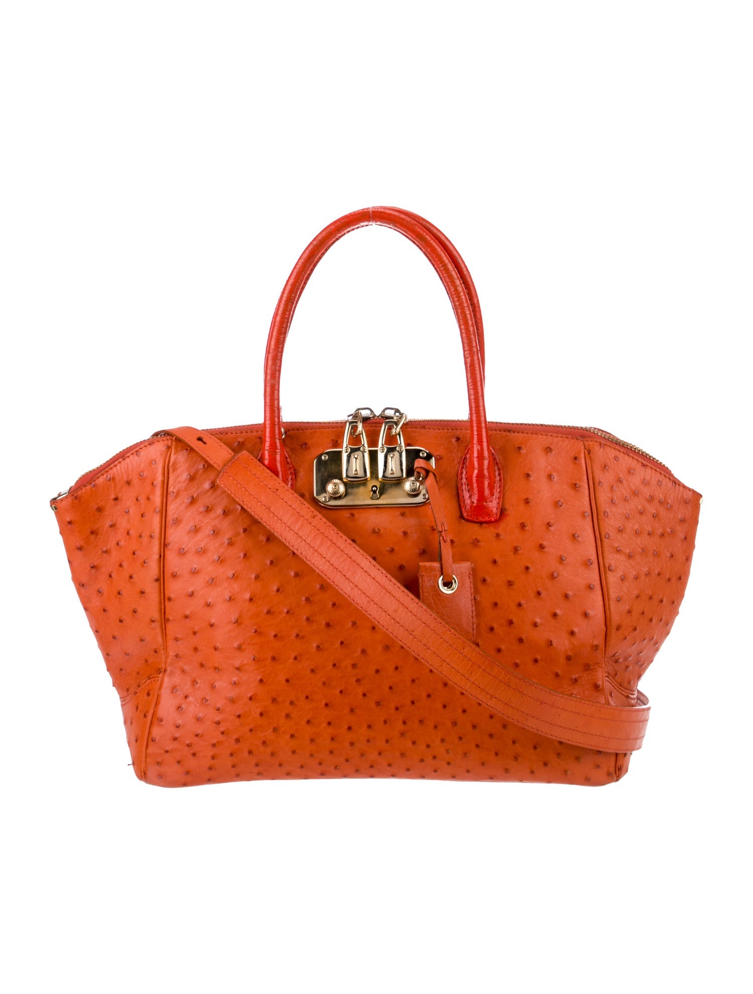 VBH Ostrich Top Handle Bag