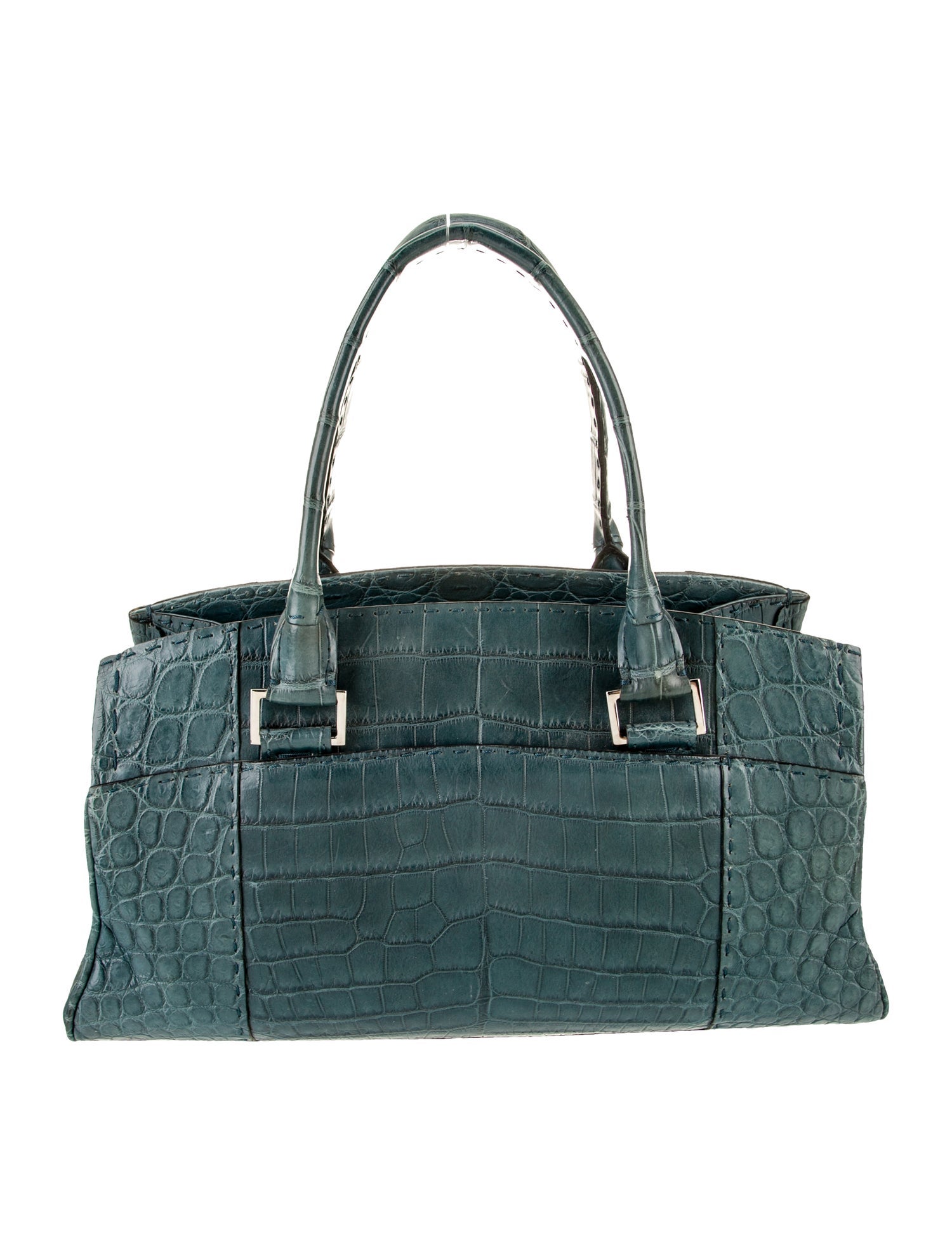 VBH Embossed Leather Top Handle Bag