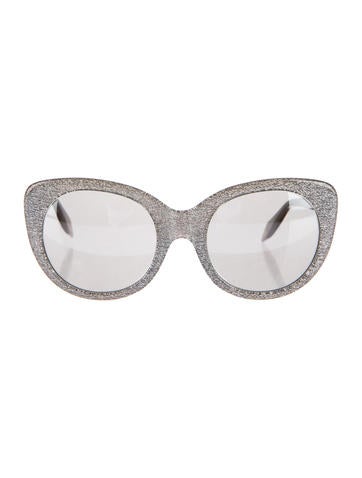 Victoria Beckham Glitter Cat-Eye Sunglasses
