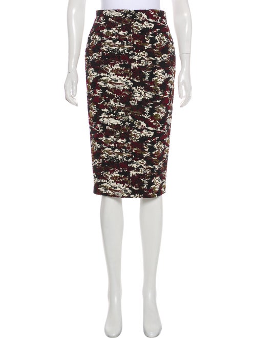 Victoria Beckham Embroidered Pencil Skirt black