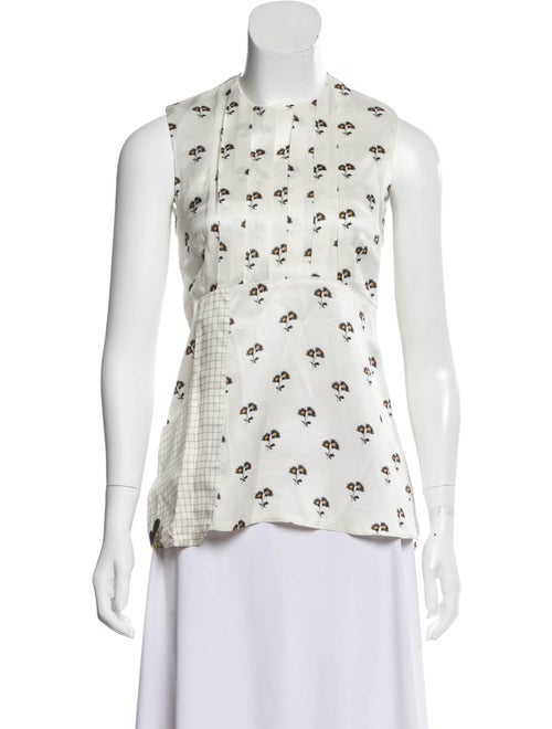 Victoria Beckham Printed Sleeveless Top multicolor