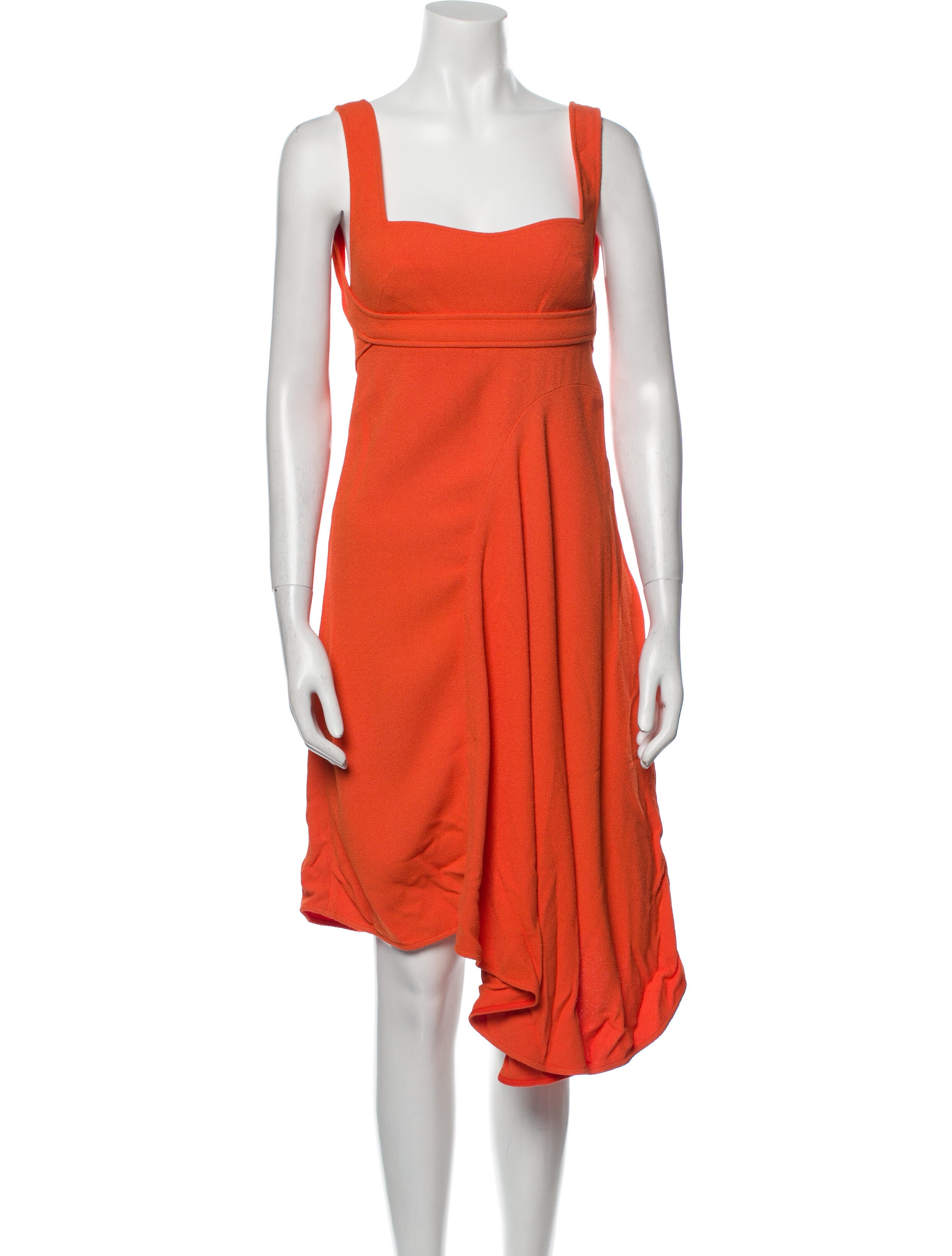 Victoria Beckham Square Neckline Midi Length Dress