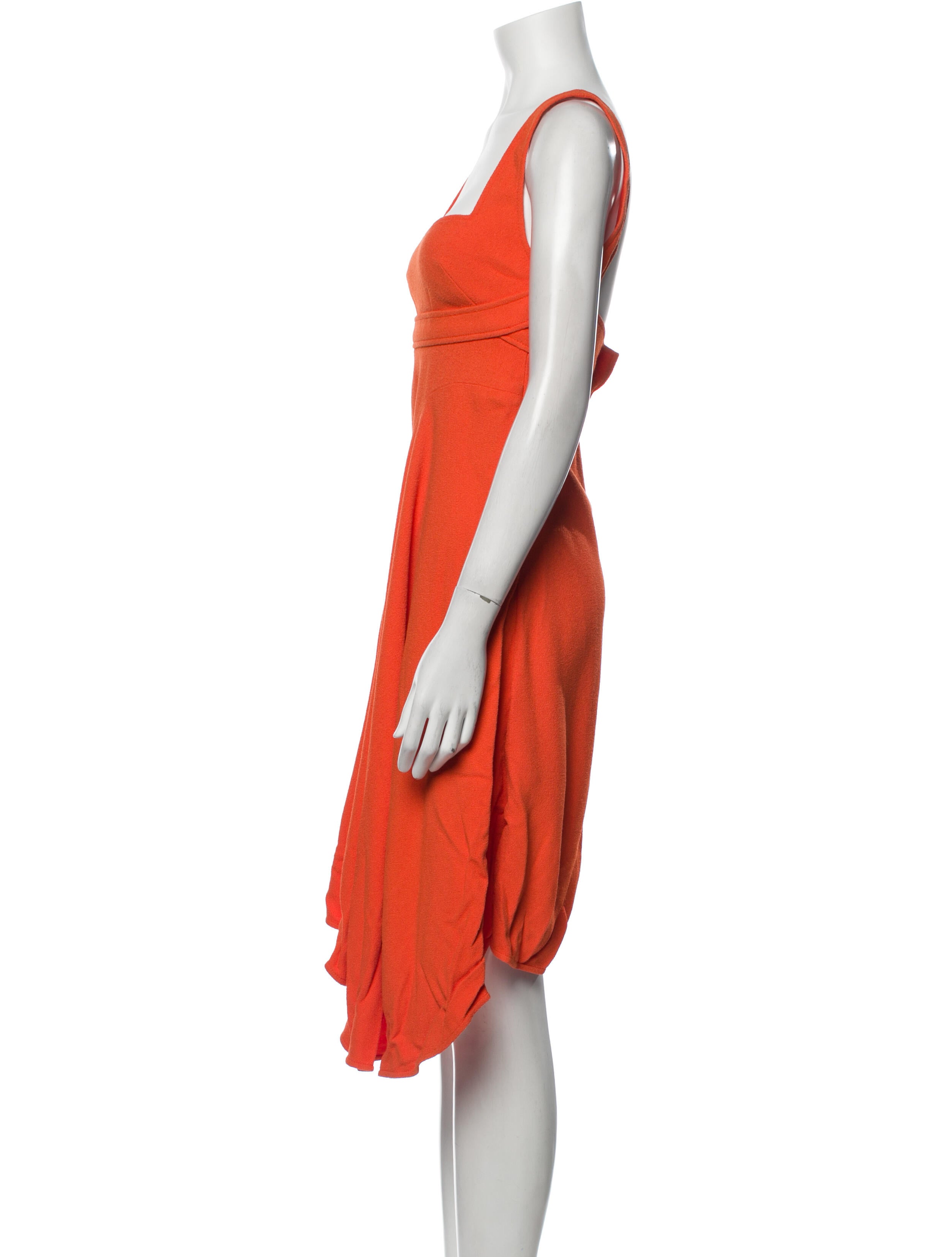 Victoria Beckham Square Neckline Midi Length Dress