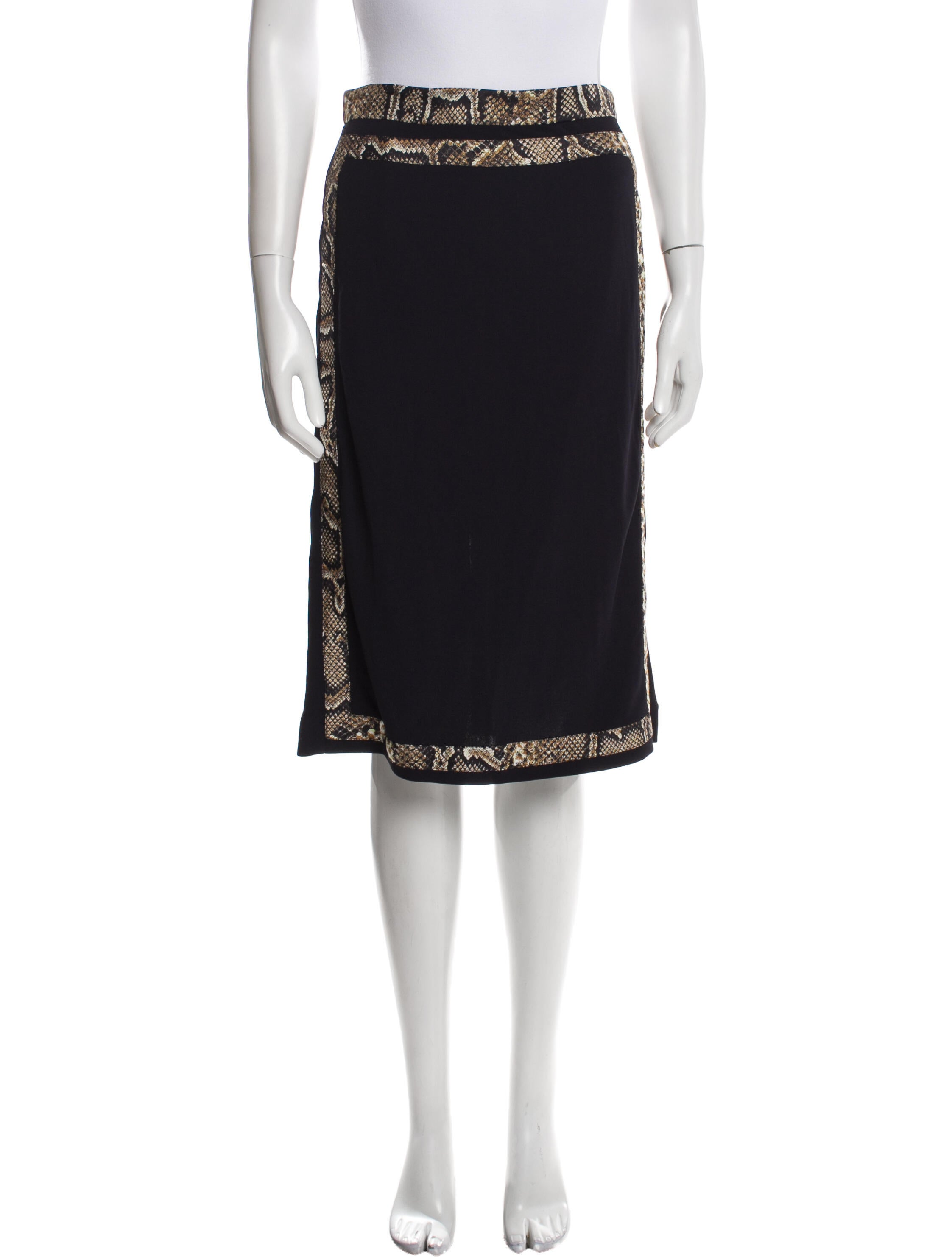 Victoria Beckham Animal Print Knee-Length Skirt