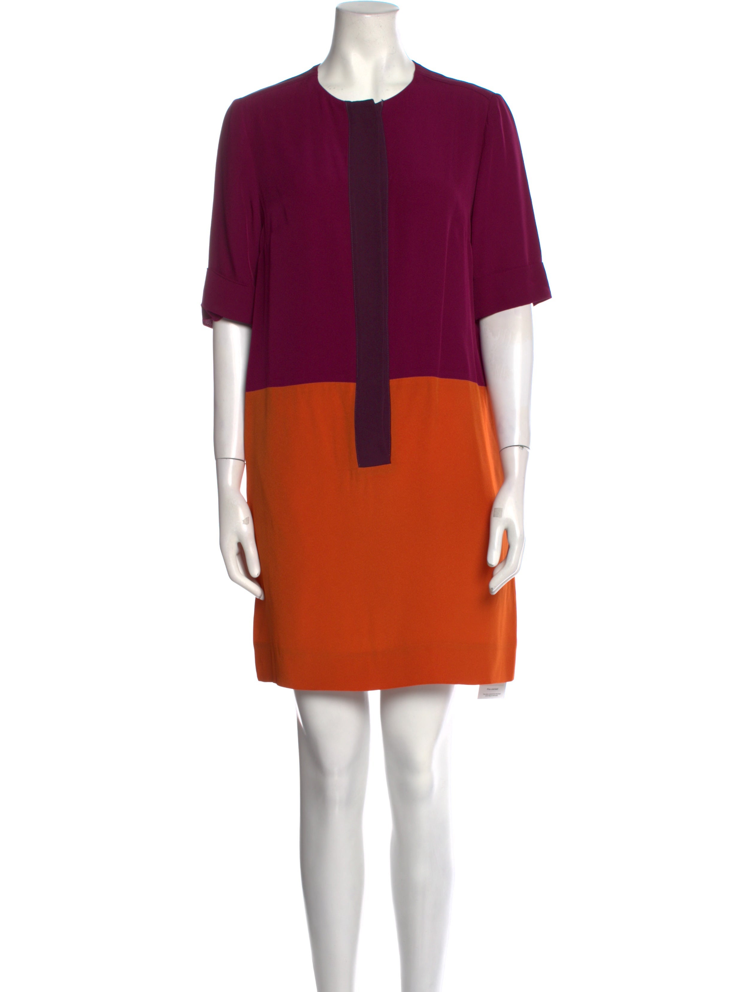 orange and purple color block dress Vintage Gucci Spring 2011 Orange & Purple Color -block Dress