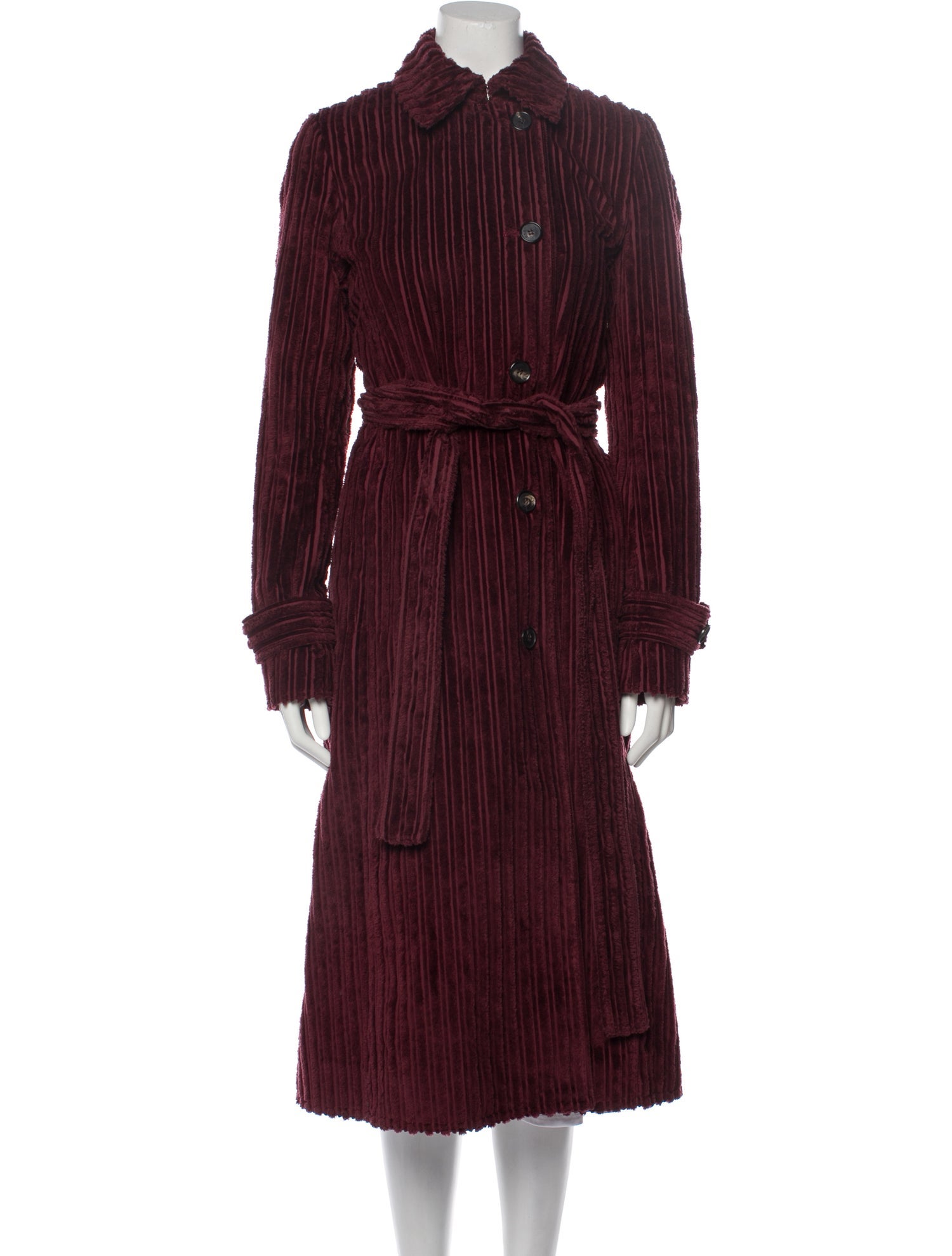 Victoria Beckham Trench Coat - Burgundy Coats, Clothing - VBK48324 ...