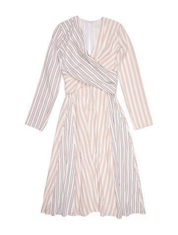 Victoria Beckham Dresses Striped Midi Length Dress Us2, UK6 | XS