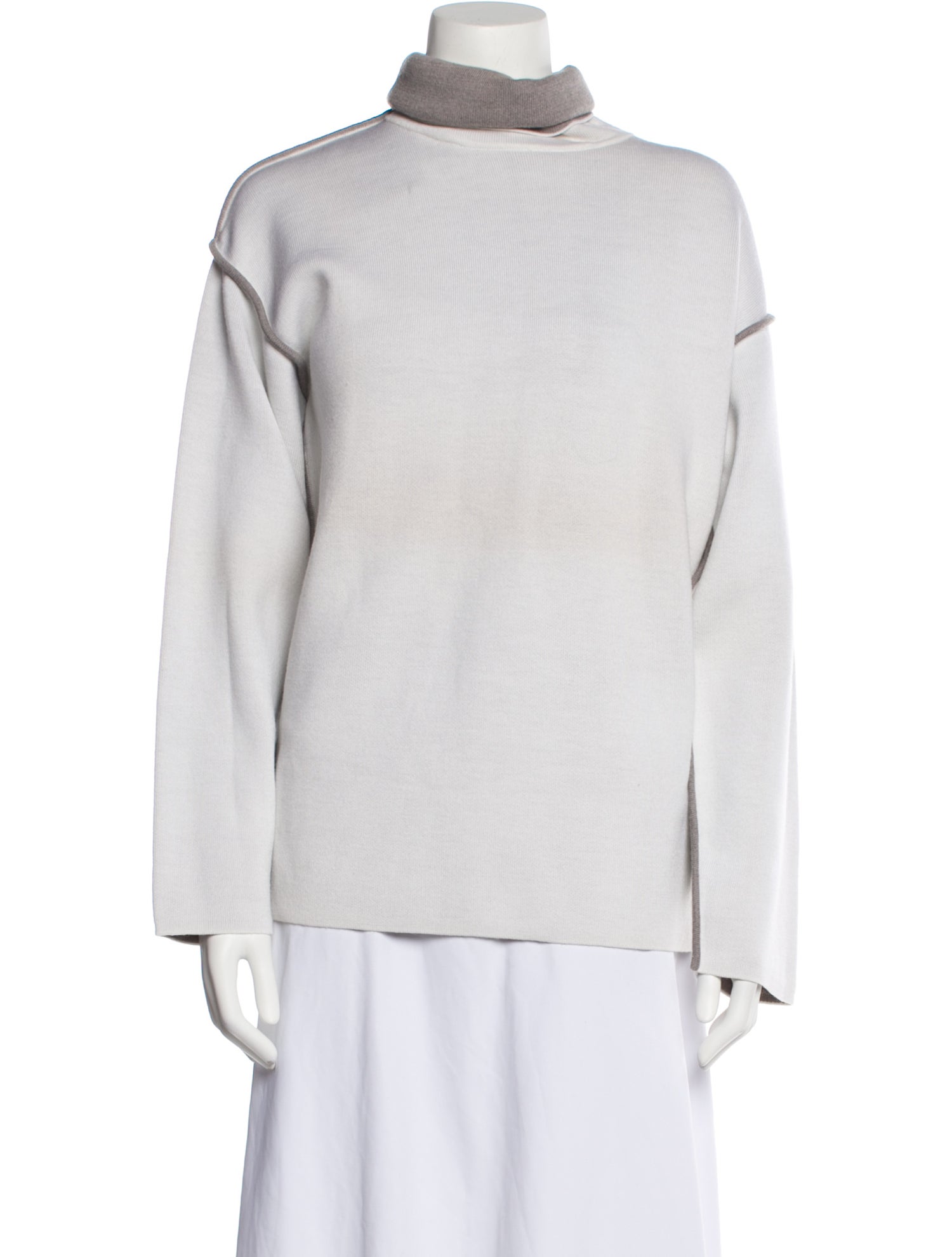 Victoria Beckham Wool Mock Neck Sweater