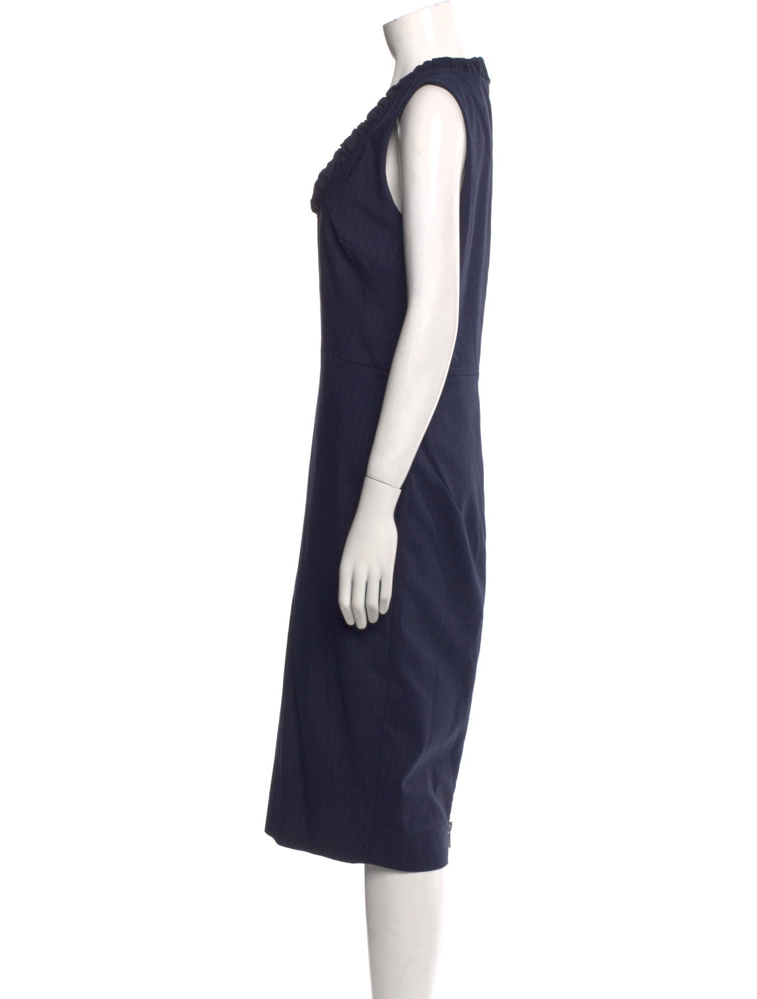 Victoria Beckham V-Neck Midi Length Dress