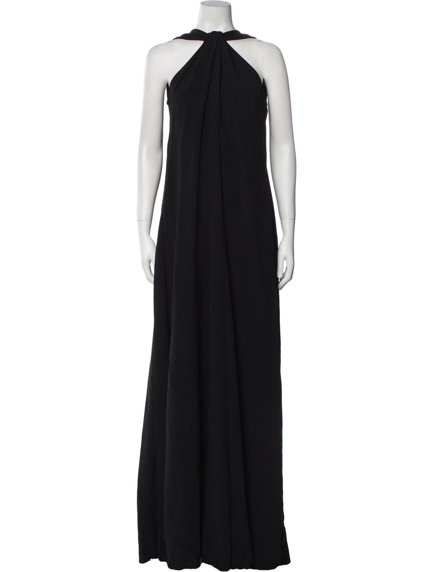 slim fit dress slacks Victoria Beckham Dark Teal Sleeveless Twist Midi Dress main image 1