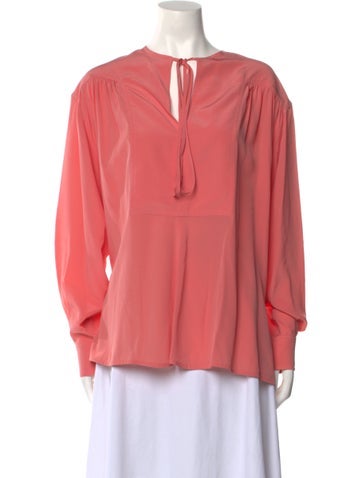 Victoria Beckham Tops Silk Crew Neck Blouse Us2, UK6 | XS