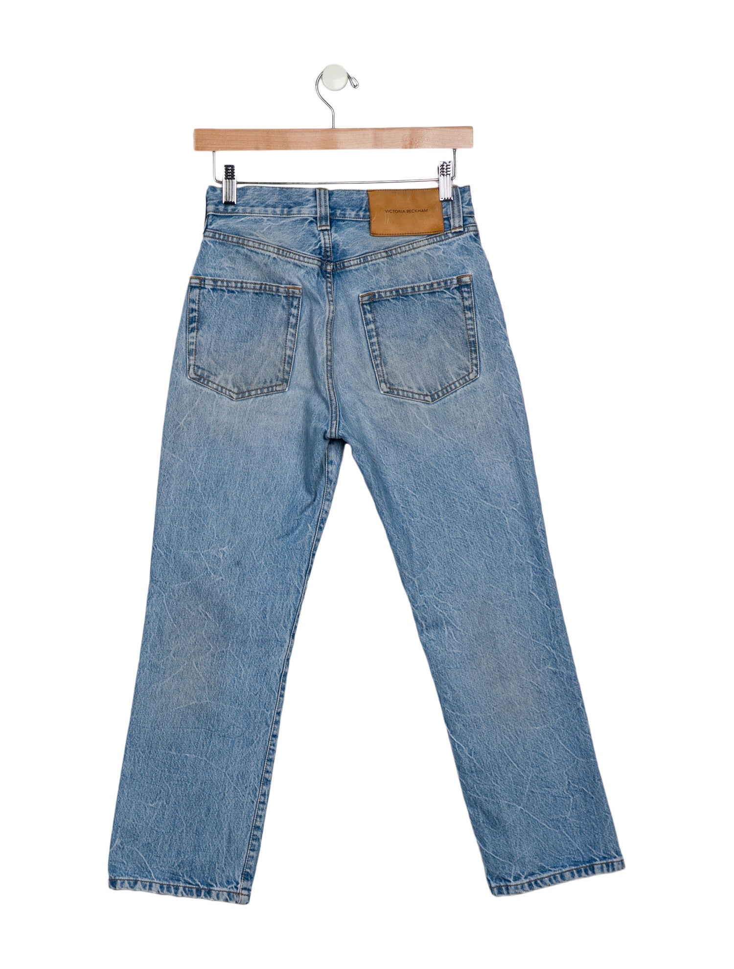 Victoria Beckham Mid-Rise Straight Leg Jeans
