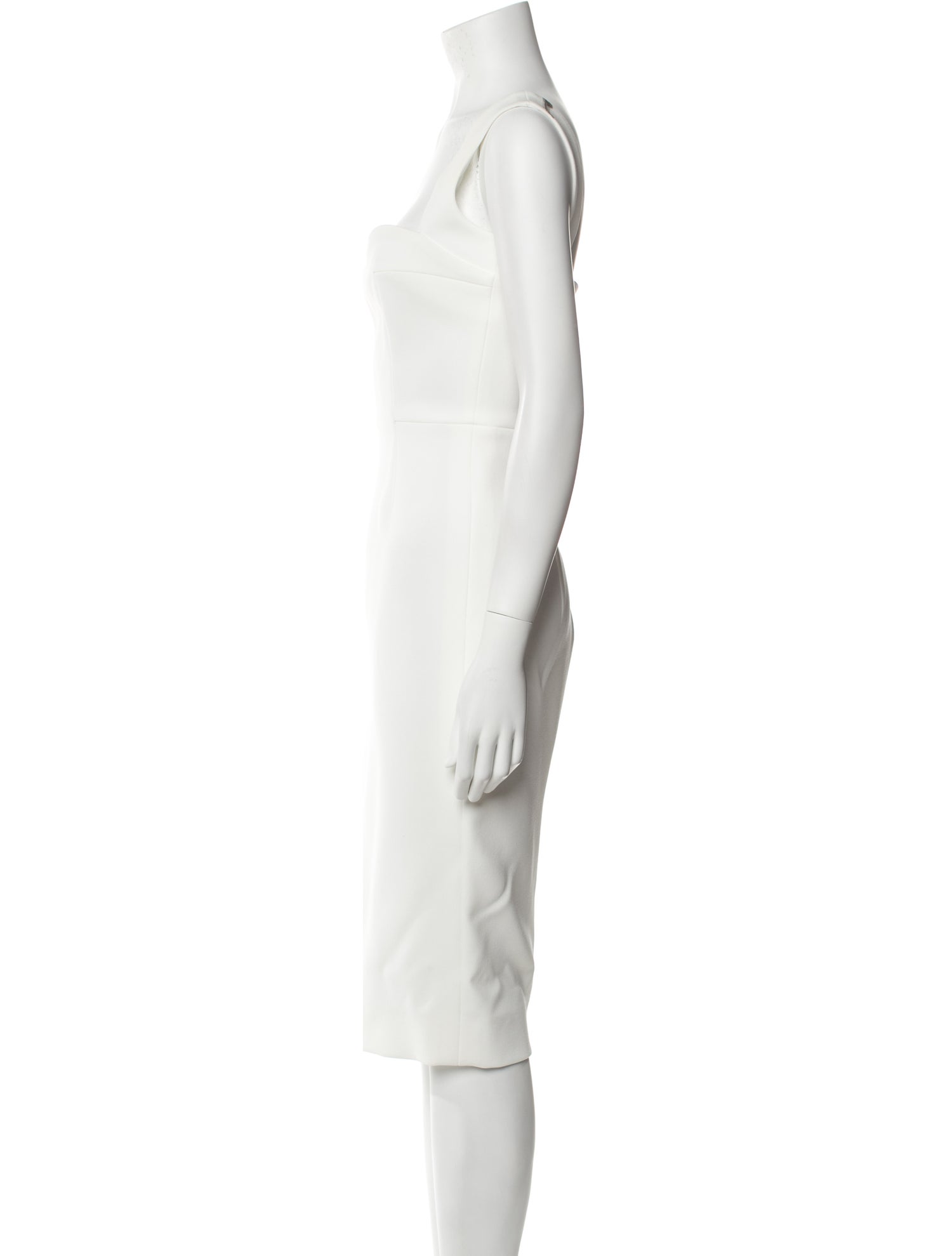 Victoria Beckham Square Neckline Midi Length Dress