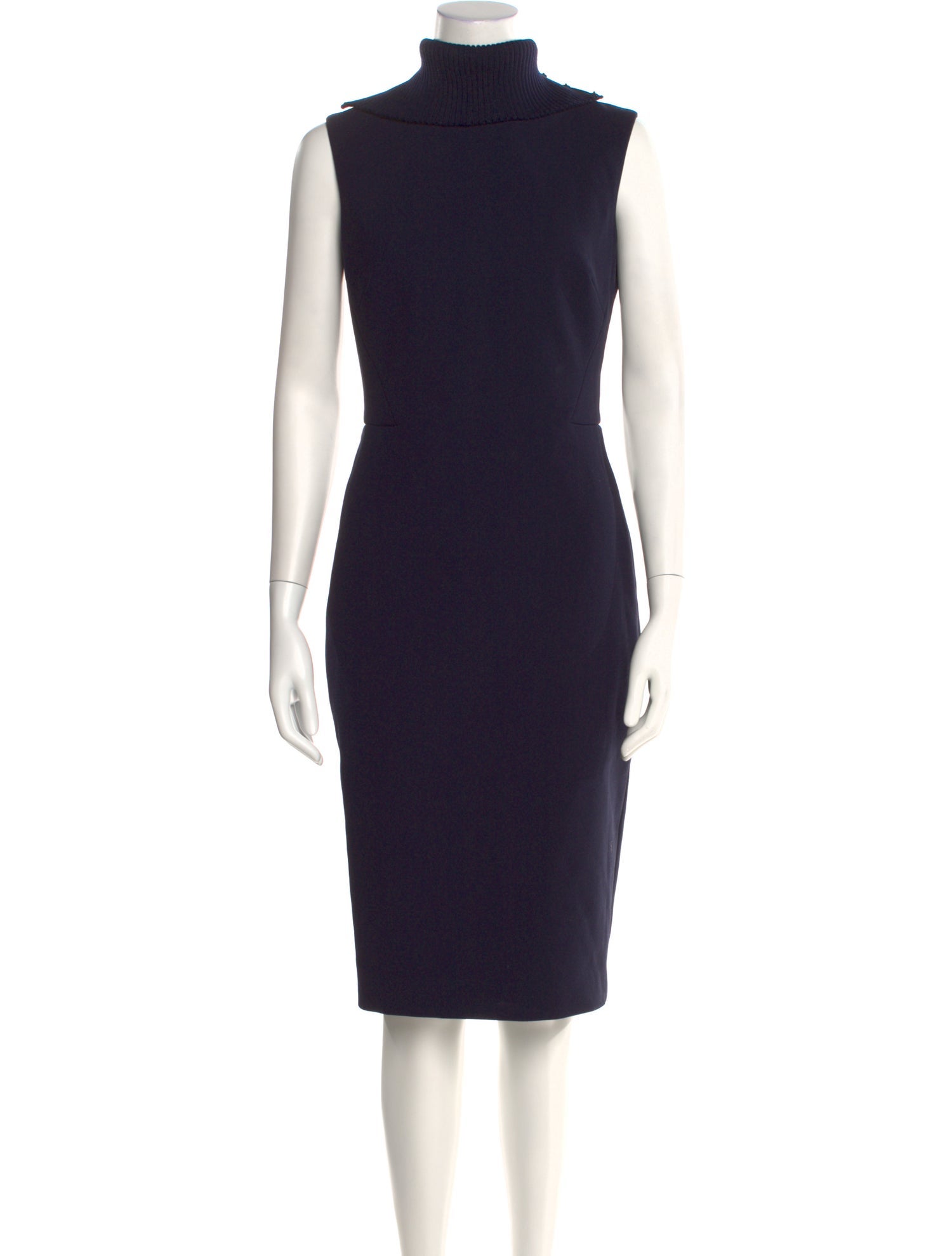 Victoria Beckham Turtleneck Midi Length Dress