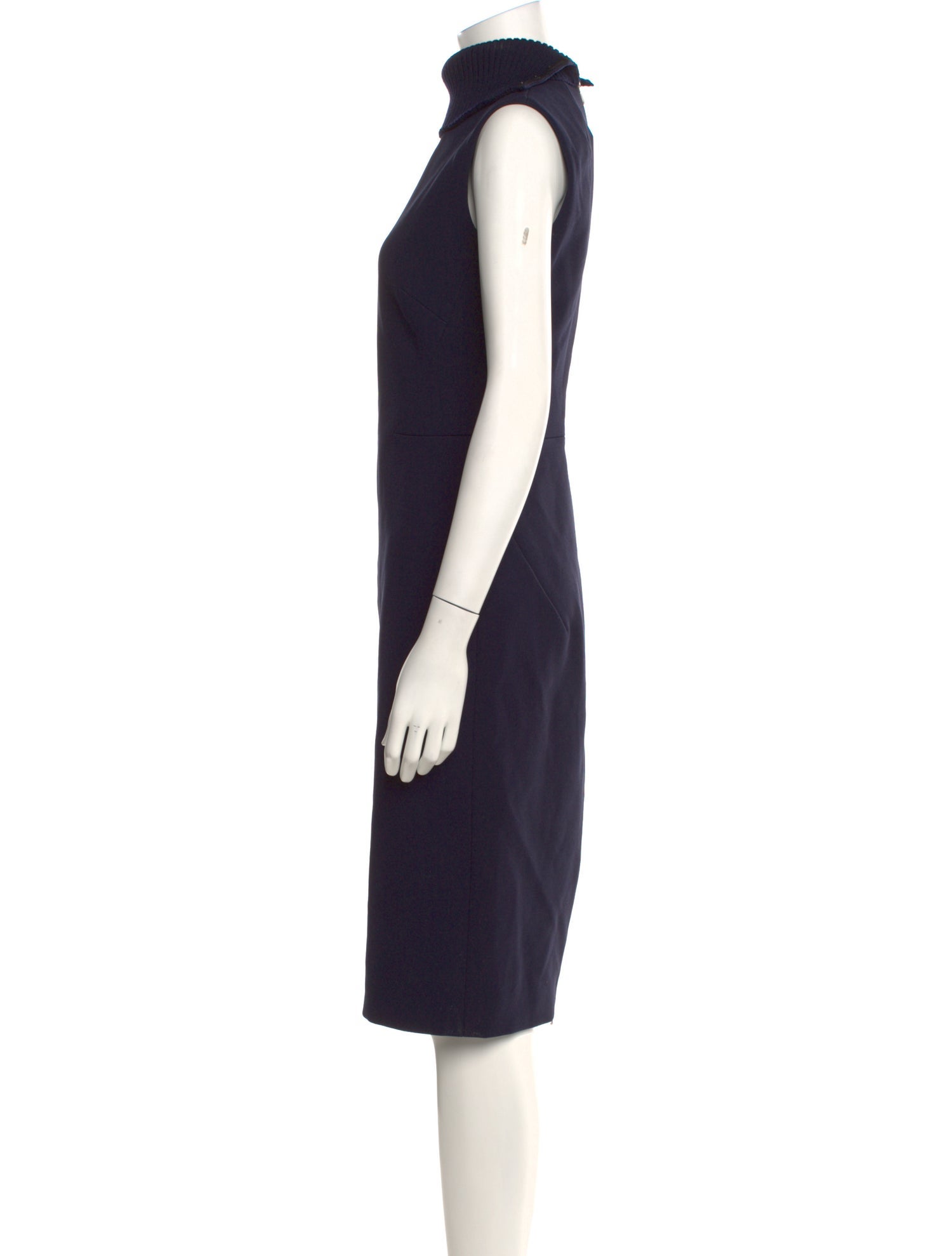 Victoria Beckham Turtleneck Midi Length Dress