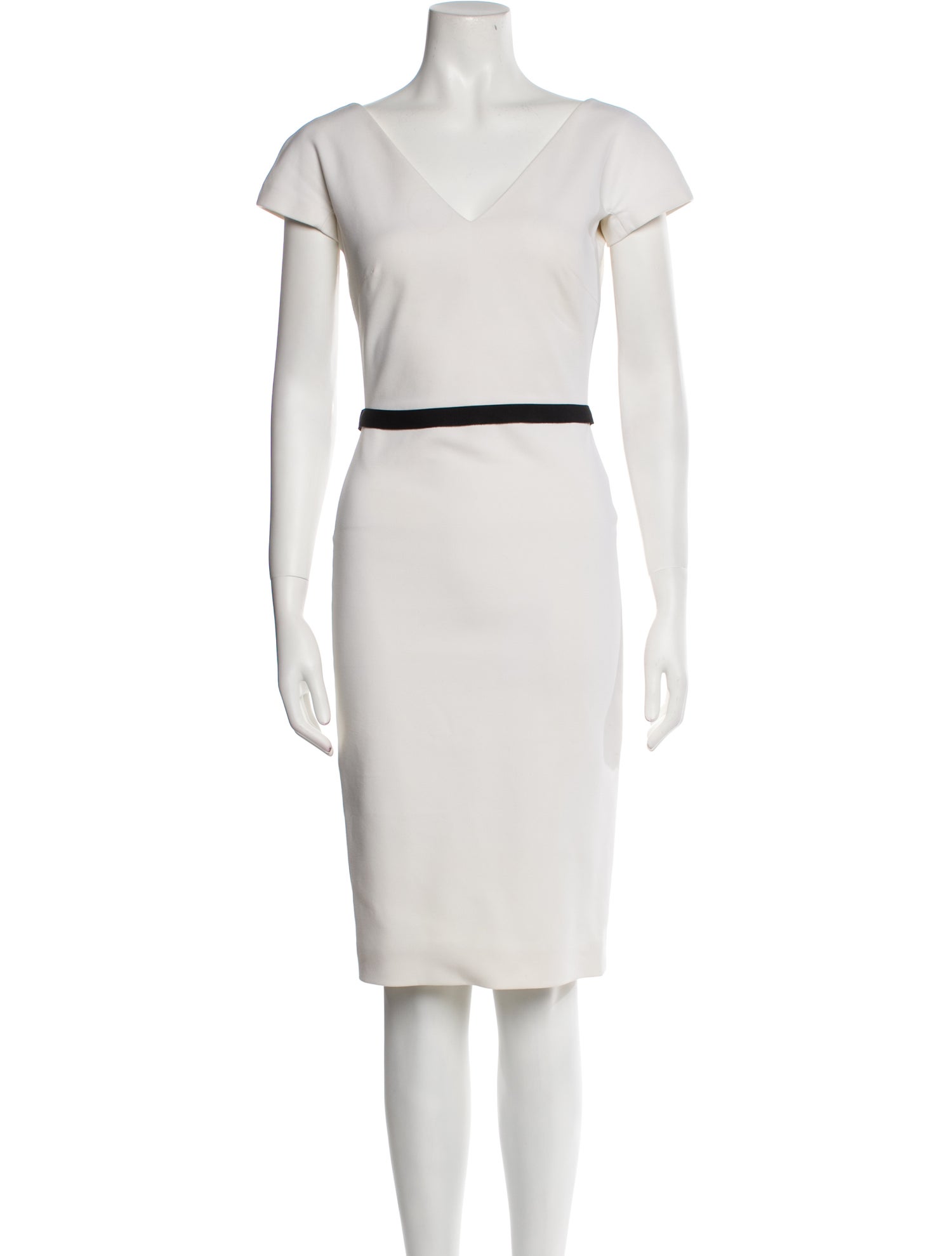 Victoria Beckham V-Neck Knee-Length Dress