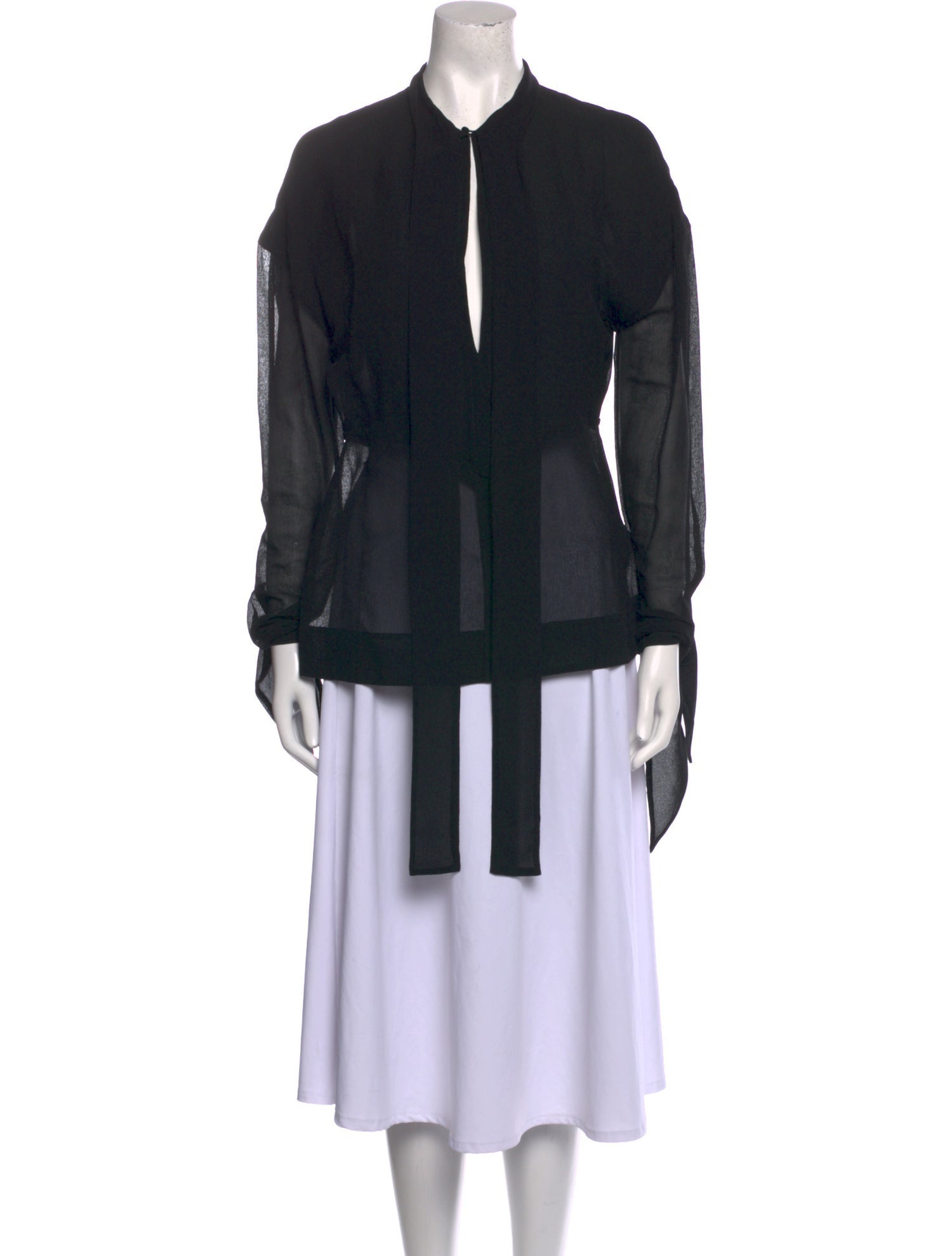 Victoria Beckham V-Neck Long Sleeve Tunic