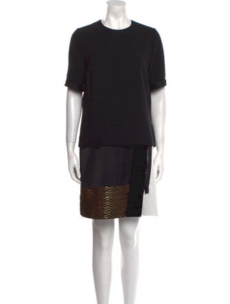 Victoria Beckham Crew Neck Mini Dress