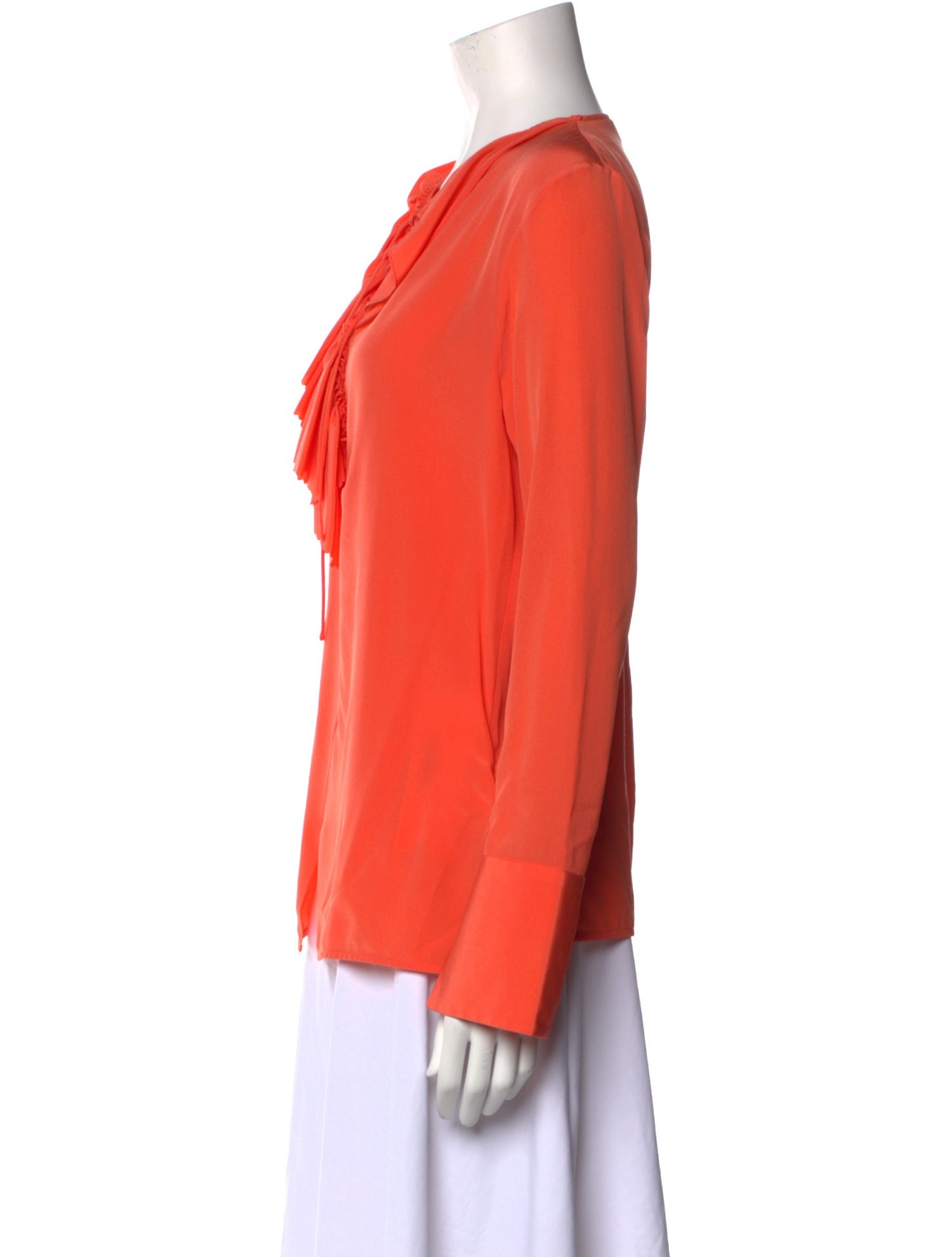 Victoria Beckham Silk Tie Neck Blouse