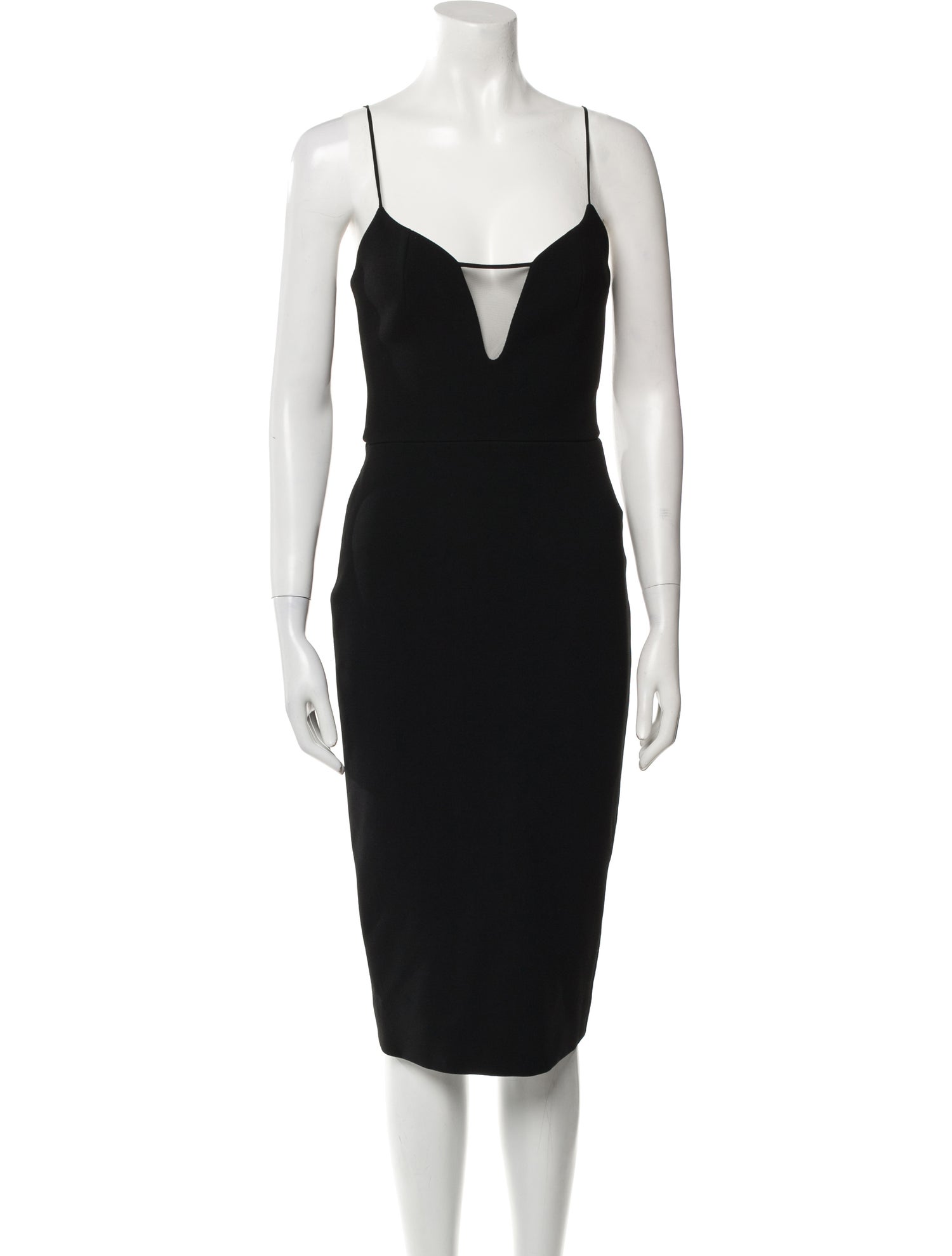 Victoria Beckham V-Neck Midi Length Dress