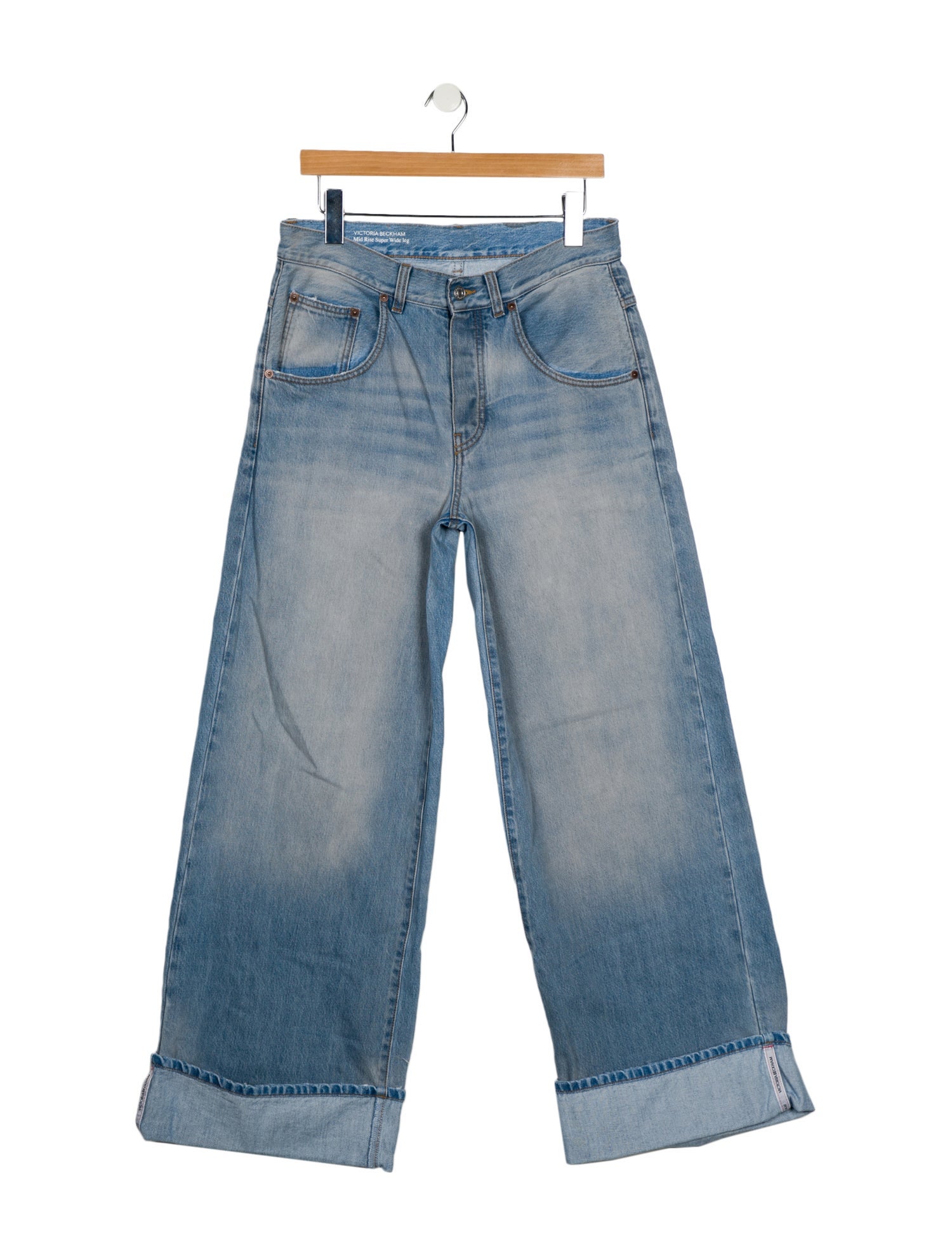 Viemma High Waist Wide Button Jeans Birch