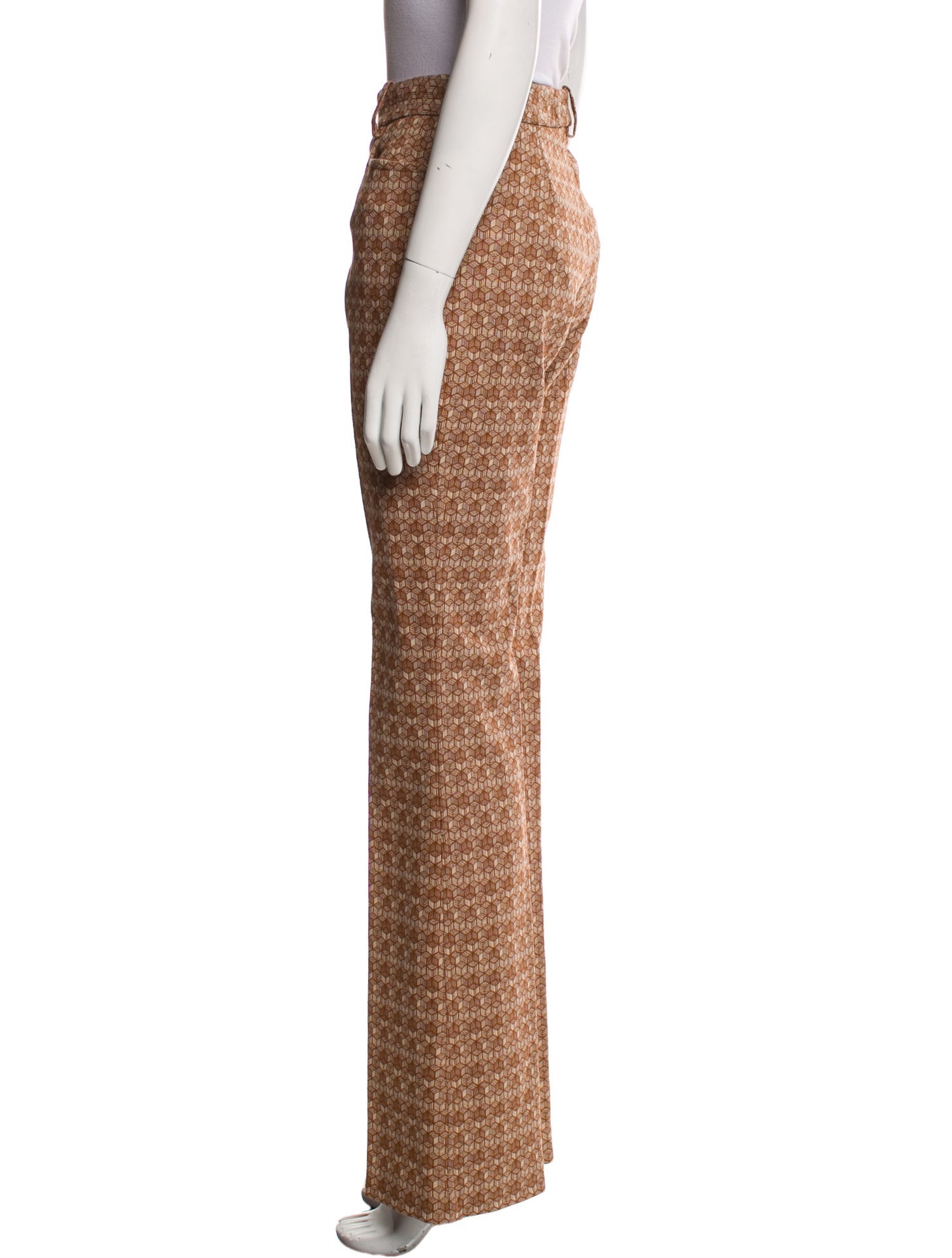 Victoria Beckham Printed Wide Leg Pants